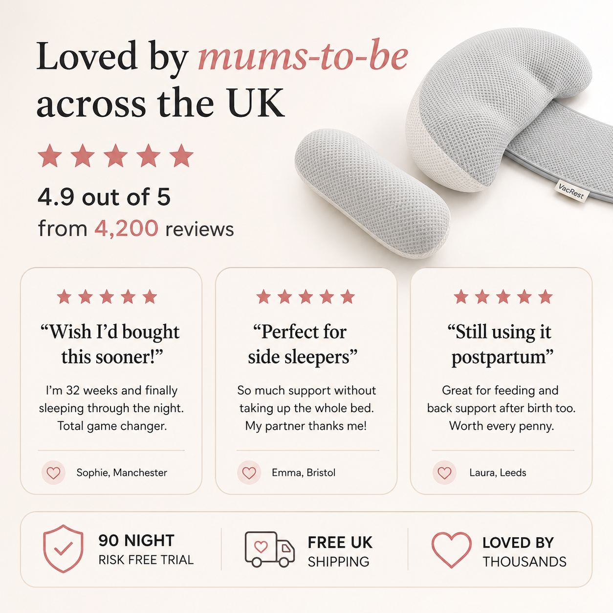 VacRest Pregnancy Pillow