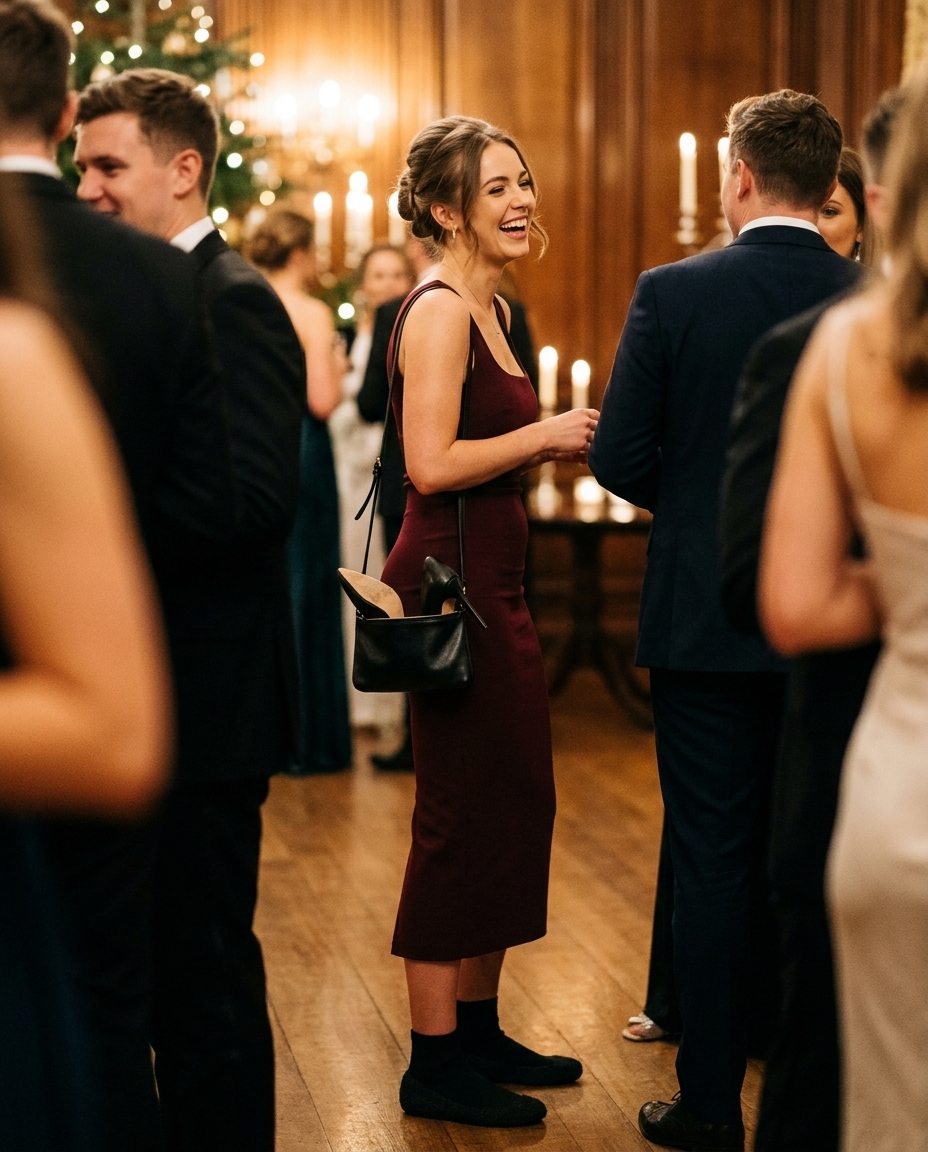 VacStep worn at evening event
