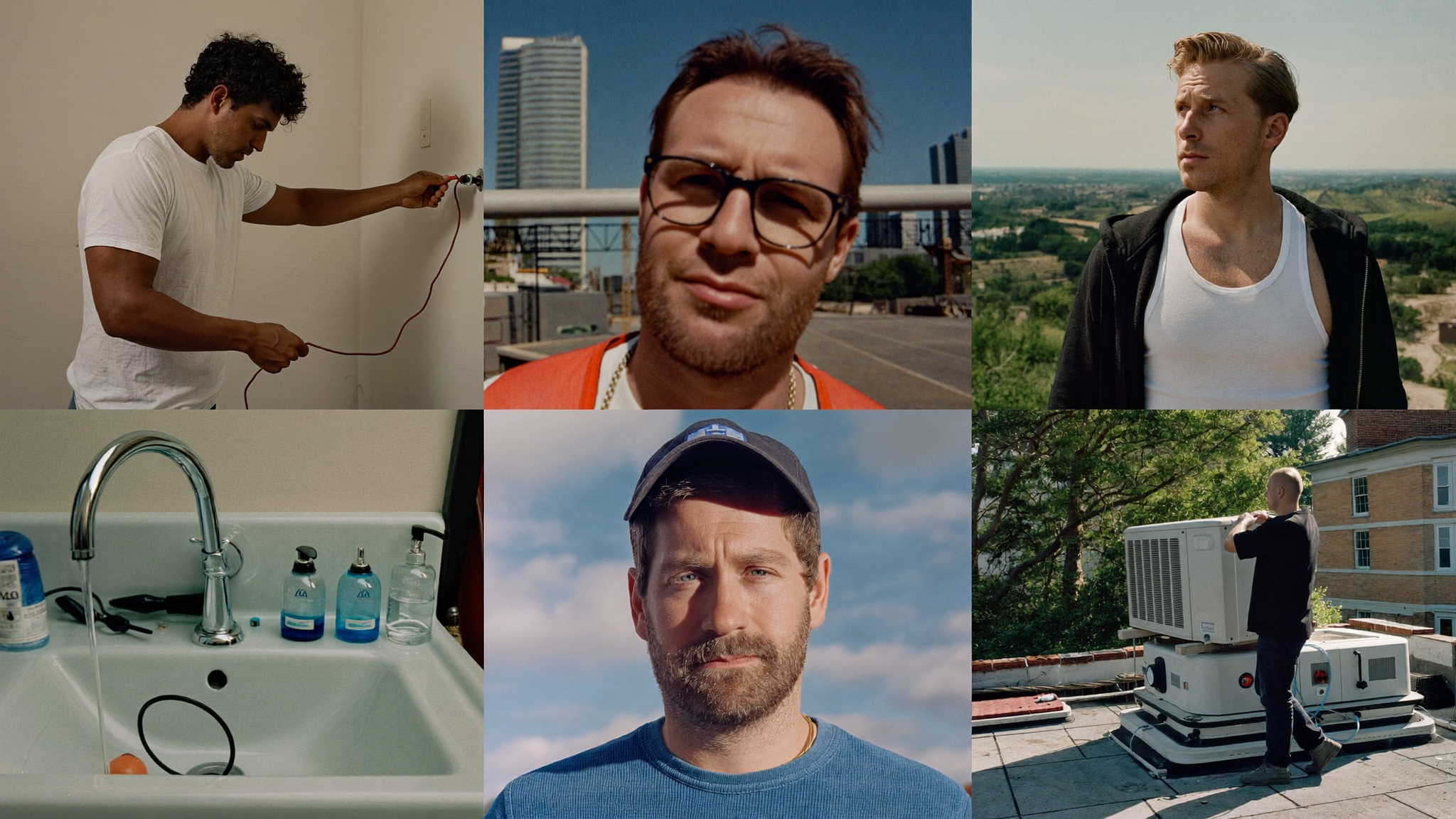 Tradespeople, electrician, plumber, construction worker, HVAC technician